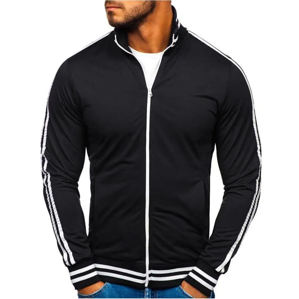 Модная мужская осенне-зимняя приталенная куртка на молнии спортивная одежда