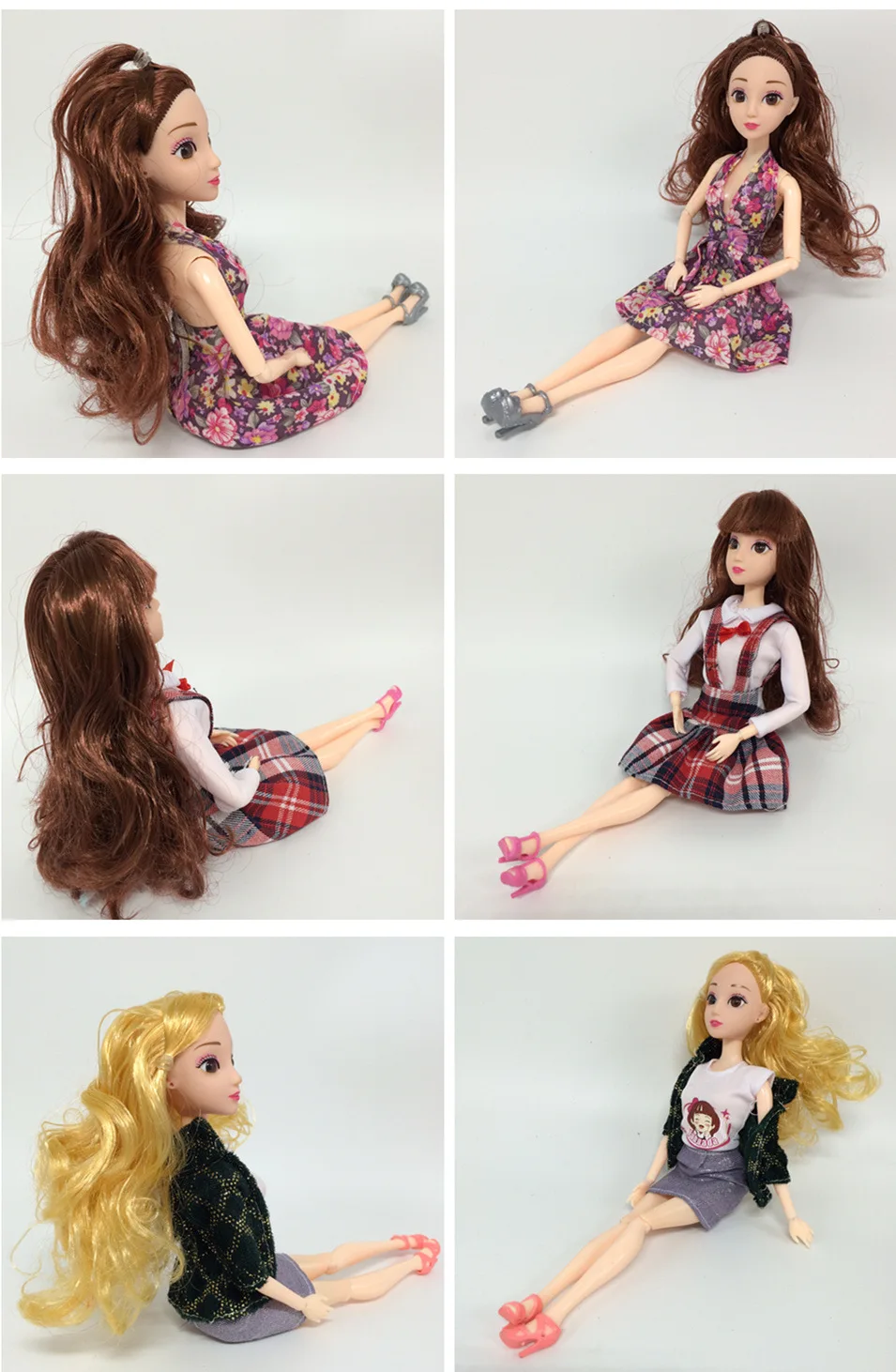 N-1 Doll Clothes Girl DIY For 1/6 OOAK Beauty Doll's Dress A Brand Head As Gift If 3-set or More