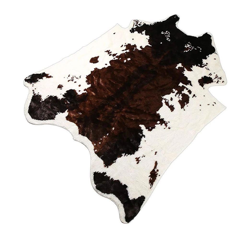 

Cow Animal Print Carpet Chair Throw Rug Anti-slip Living Room Lounge Mat Decor