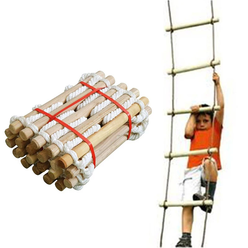 3 м/5 м деревянная веревочная лестница домашняя для живой жизни уличная круглая