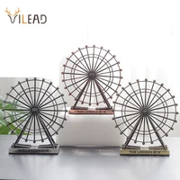 vilead 15cm iron rotating ferris wheel figurines nordic creative london eye craft living room decoration ornaments for home gift
