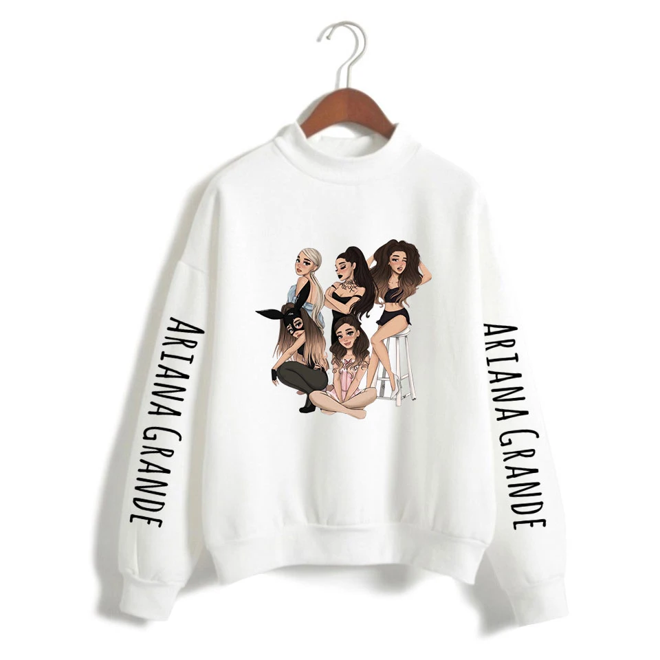 

Ariana Grande Sweatshirts Women sweatshirt Girl's Turtleneck Kpop Coat Ariana Grande Turtleneck women Clothes Women-Clothes