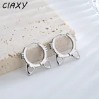 Женские серьги из серебра 925 пробы, с котом