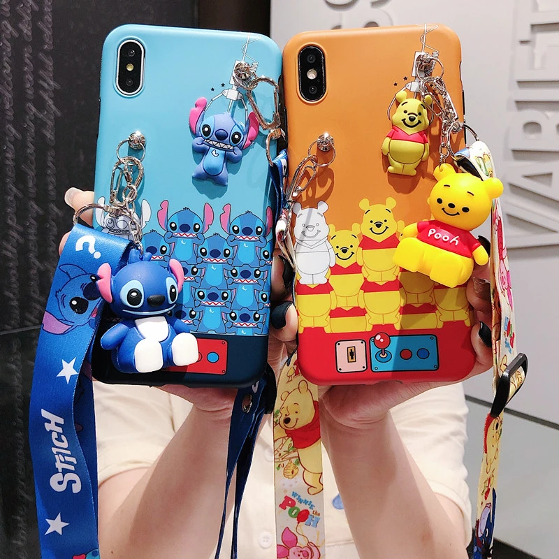 3 шт для iphone XS max XR X милый кран мягкий чехол 8plus 8 6S 6P 6SP 7 7P Винни стежка мультфильм +