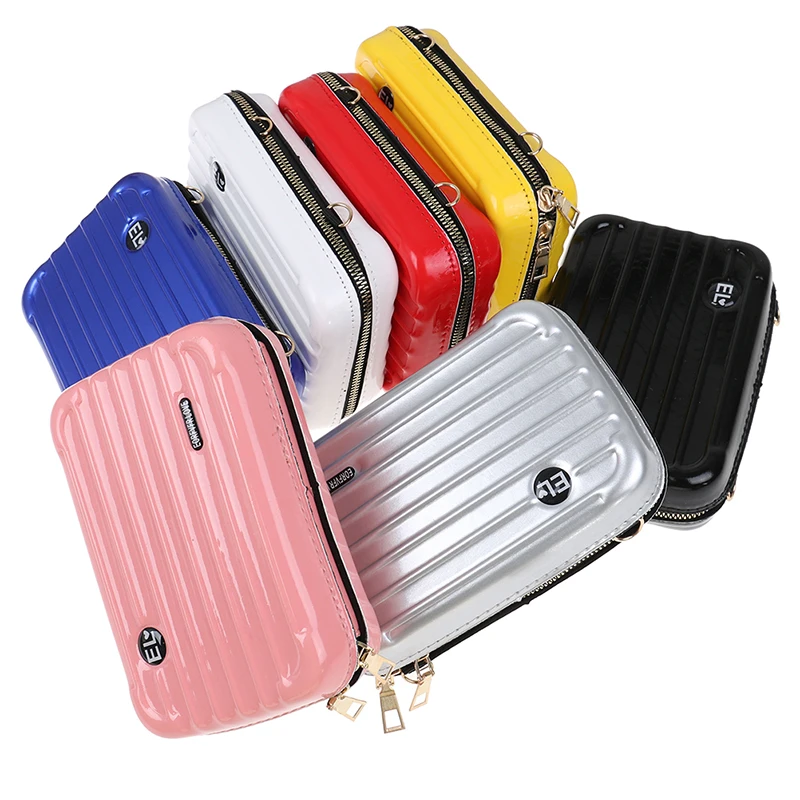 

Personality Mini Luggage Suitcase Fashion Designer Hard Shell Small Square Box Bag Shoulder Bag Women Purses And Handbags