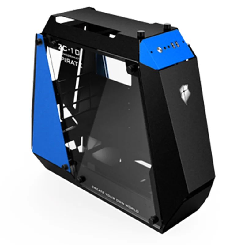 Чехол для компьютера с охлаждением воды алюминий и закаленное стекло|Кулеры