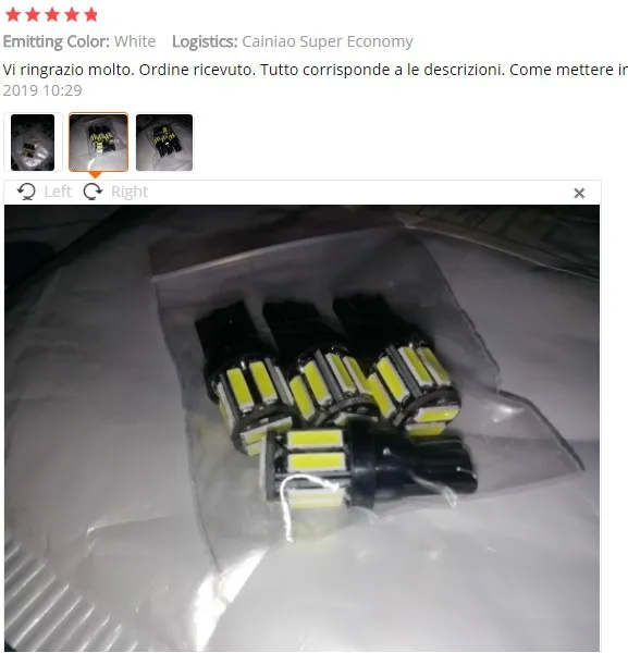 4 шт. 10 SMD W5W 194 168 светодиодный светильник Canbus без ошибок