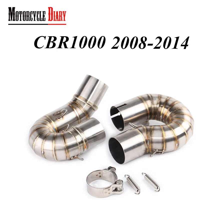 Для CBR CB1000R CBR1000 2008 2014 мотоцикл Выхлопная труба без шнуровки средняя Передняя
