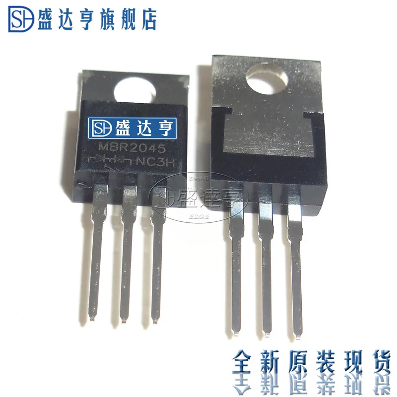 10 шт./лот MBR2045CT MBR2045 20A 45V TO220-3 DIP с барьером Шоттки диод/ | Электронные компоненты и