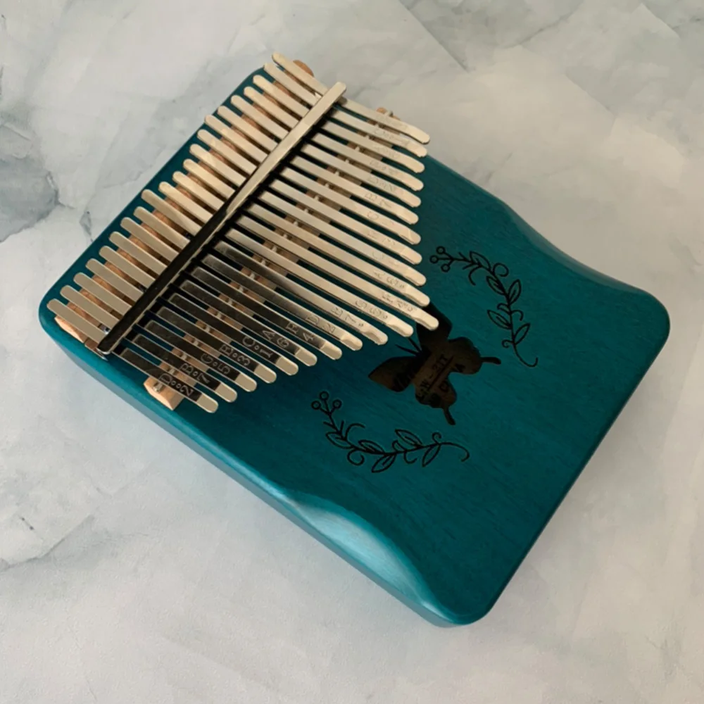 

1 Set Thumb Piano Wooden Square Keys Kalimba Kids Finger Piano (Blue)