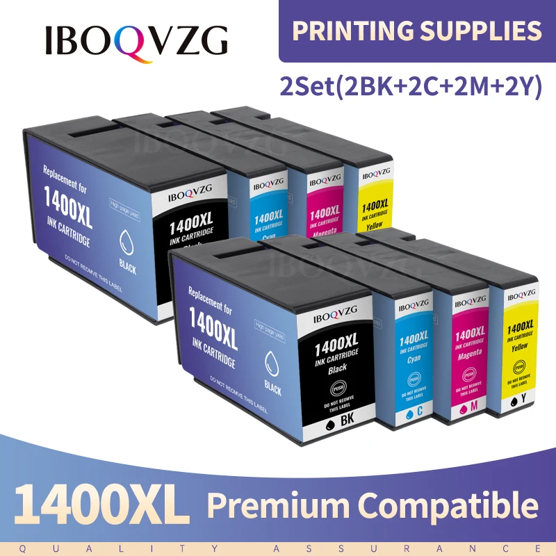 

IBOQVZG PGI-1400 PGI1400 XL Compatible Ink Cartridges For Canon PGI 1400 MAXIFY MB2040 MB2340 MB2140 MB2740 printer