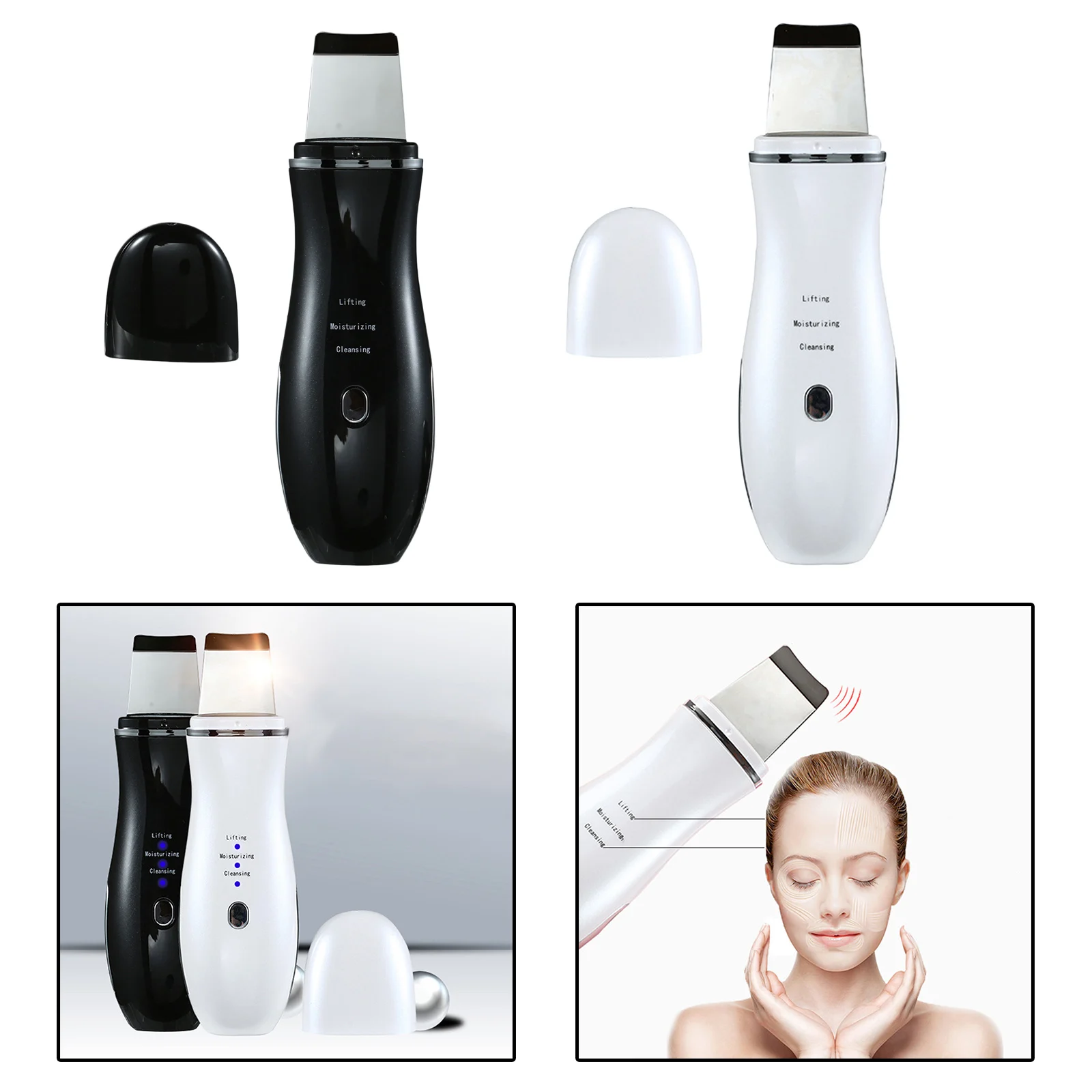 

Ультразвуковой скруббер для кожи лица, шпатель, ионный акне, удаление угрей, экстрактор, био масло, скруббер для кожи, шпатель для лица, скруб...