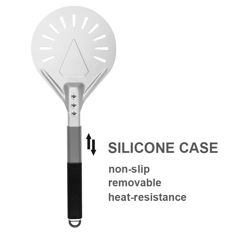 Анодированный пиццы перфорированная круглой Лопата 7/8/9 дюймов лопатка для тесто