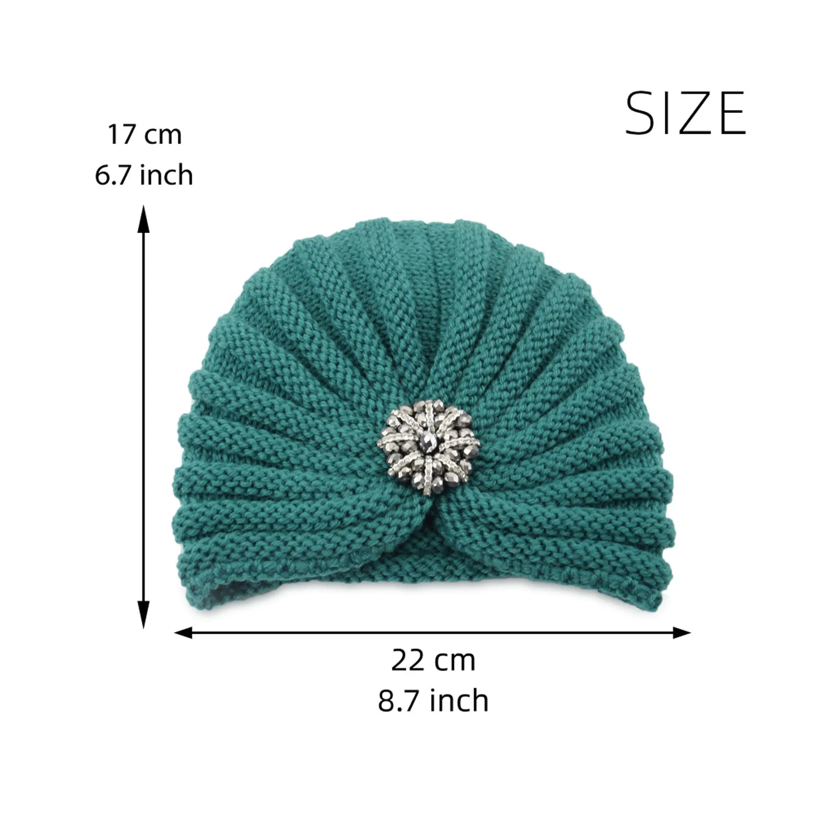 

Women Muslim India Cap Ladies knitted Hat Beanie Skullies Turban Chemo Cap With Beads Flower Headwear Cancer Hat Inner Elegant