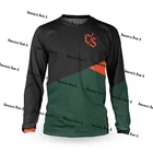 Свободная футболка для езды на велосипеде DH ATV, воздухопроницаемая быстросохнущая толстовка с длинными рукавами для горного велосипеда