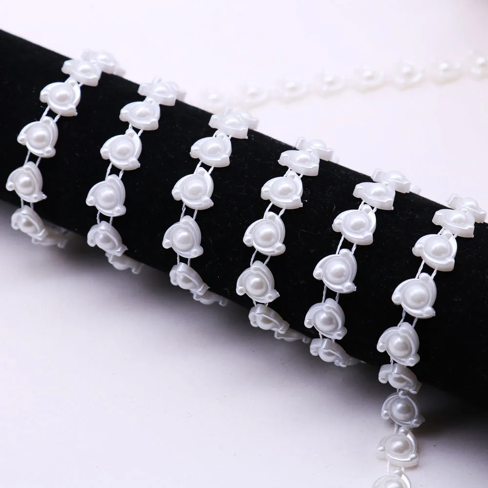 Новинка 2019 цепочка с имитацией жемчуга шириной 9 мм 2 ярда свадебная для шитья