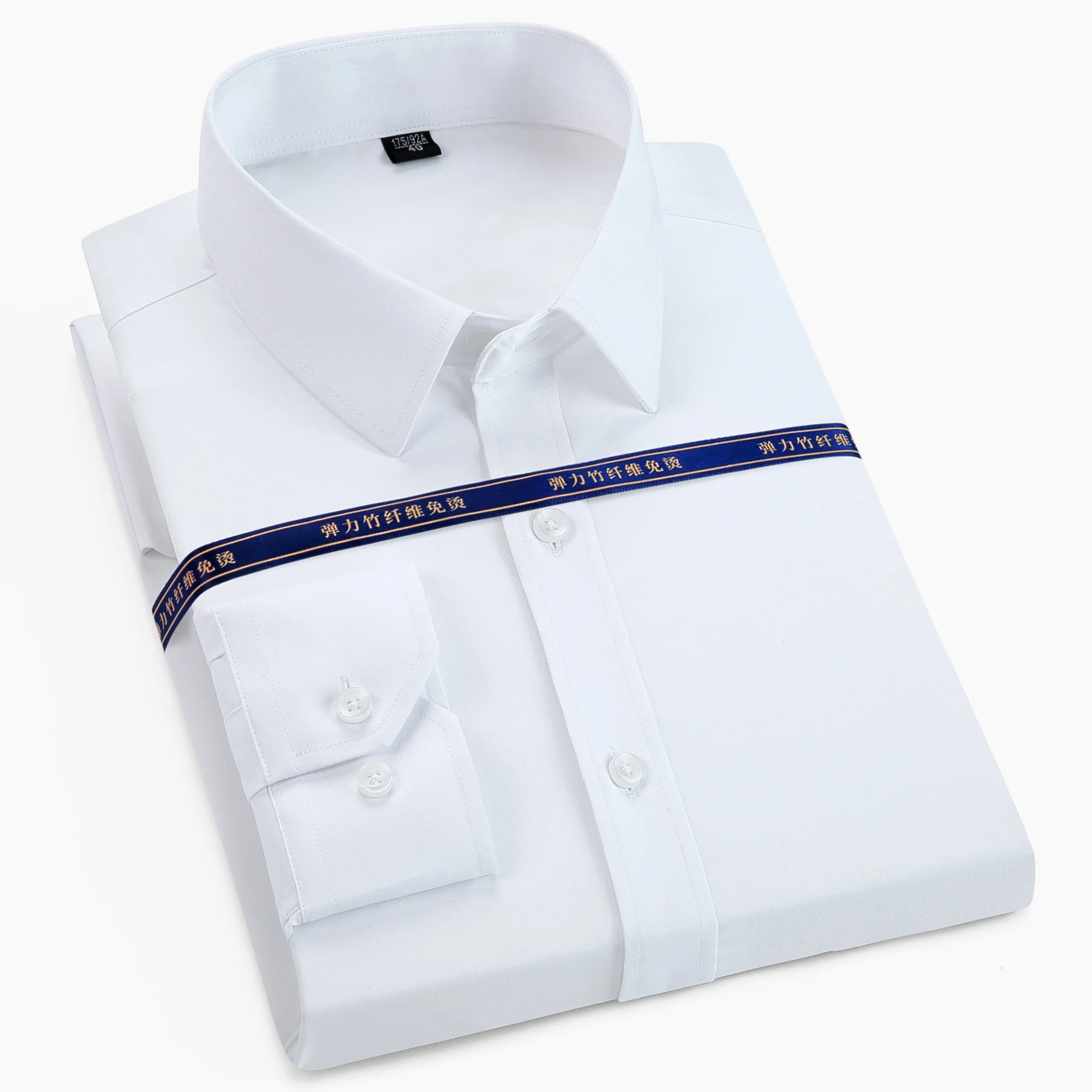Top Quality Men Dress Shirt Non Iron Fashion Long Sleeve Business Formal Regular Fit Office Camisa Social Masculina