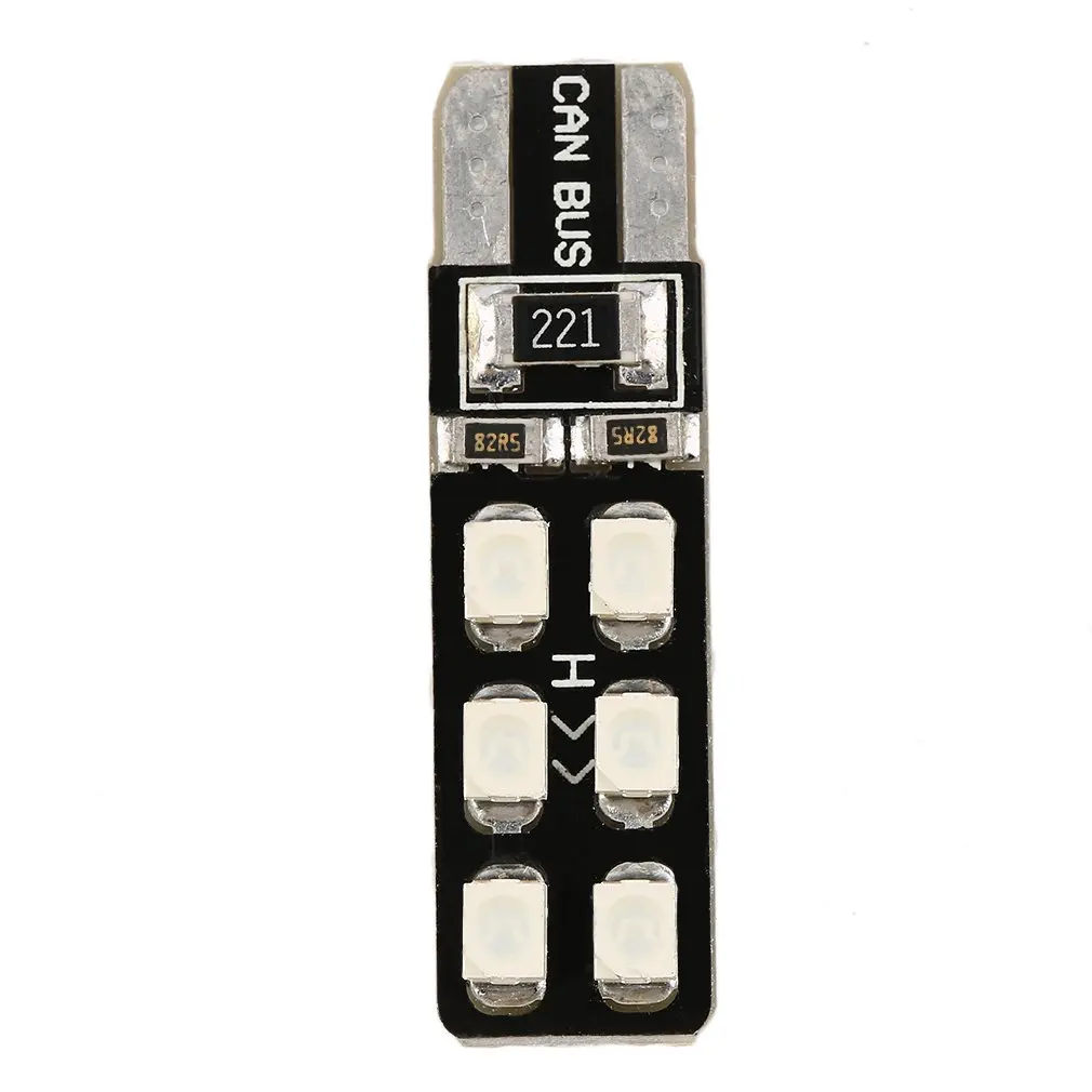 

Низкое потребление длительный срок службы T10 2 Вт 2835 12SMD Автомобильная супер-яркая лампа для номерсветильник знака 3 цвета на выбор белый, син...