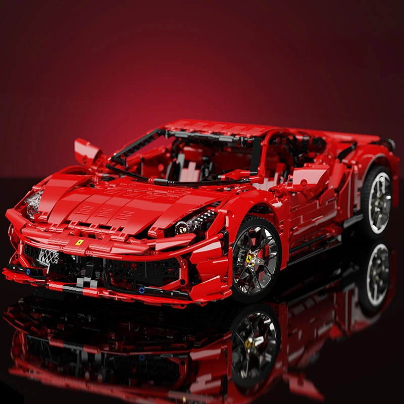 High-Tech RC Ferraried 458 With LED Dust Cover 3380PCS Building Blocks Creative Super Sport Car Bricks Toys For Kids Gifts | Игрушки и