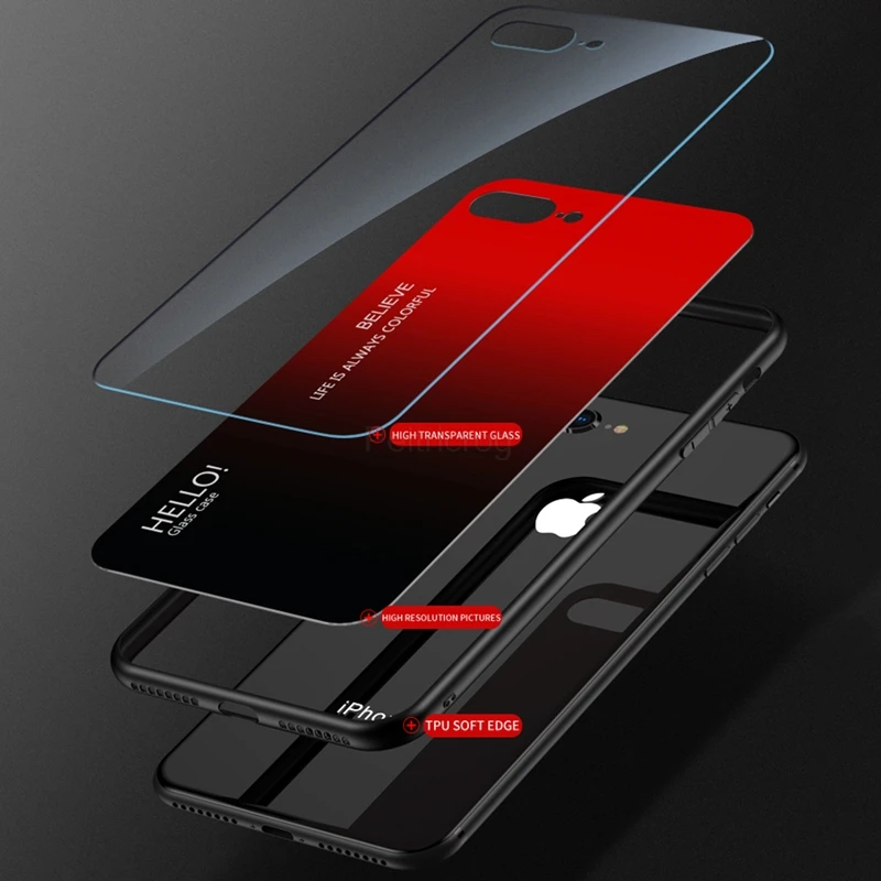 Gradient Tempered Glass Case For Samsung Galaxy A50 A70 A80 A10 A20 A30 M10 A20E A7 A8 A9 A6 A5 J8 J4 J6 2018 S10 Plus S10E |