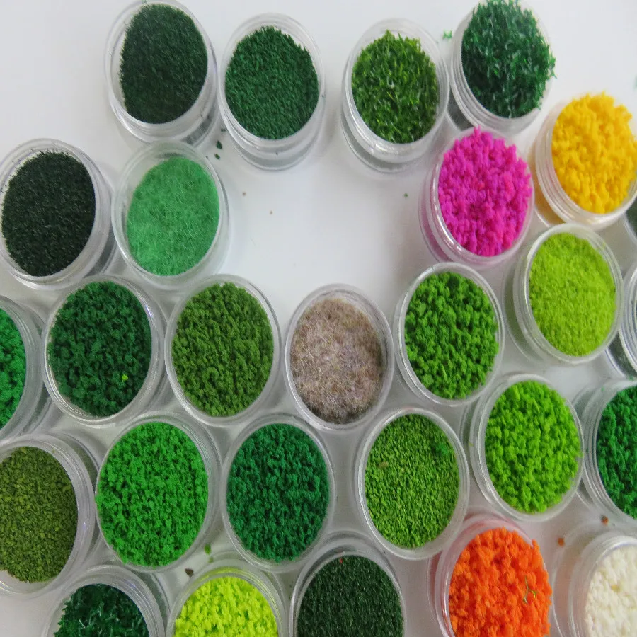 8 шт./лот архитектурная модель дерева флока трава коврик Flcok и модельный порошок в