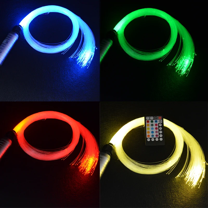 

12V 6W RGB Plastic Fiber Optic Star Ceiling Kit Light 150pcs/200pcs 0.75mm 2M With Touch Remote Controller Auto Accessories