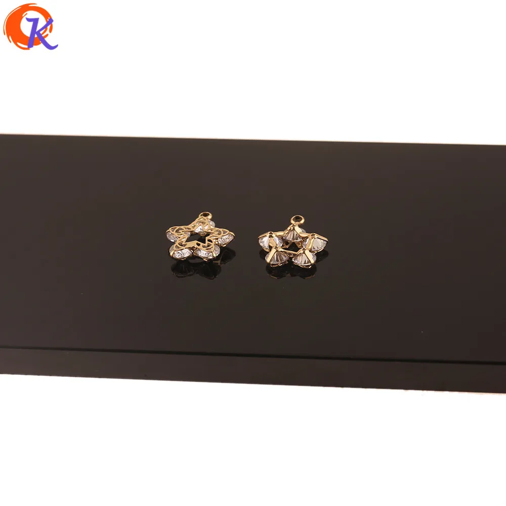 

Cordial Design 10Pcs 15*17MM Jewelry Accessories/CZ Charms/Hand Made/Genuine Gold Plating/Pendant/DIY Making/Earring Findings