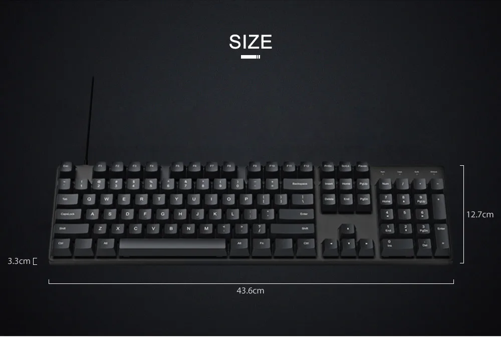 Игровая механическая клавиатура Xiaomi HZJP01YM с вишневым красным осевым 104 клавишами клавишные колпачки из ПБТ для домашнего офиса