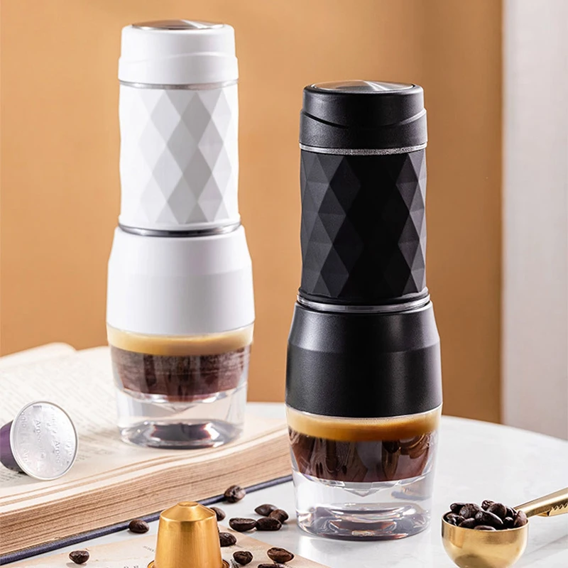 

Portable Manual Coffee Machine Manual Pressure Capsule Nespresso Coffee Machine Accompanying Mini Coffee Cup Pot