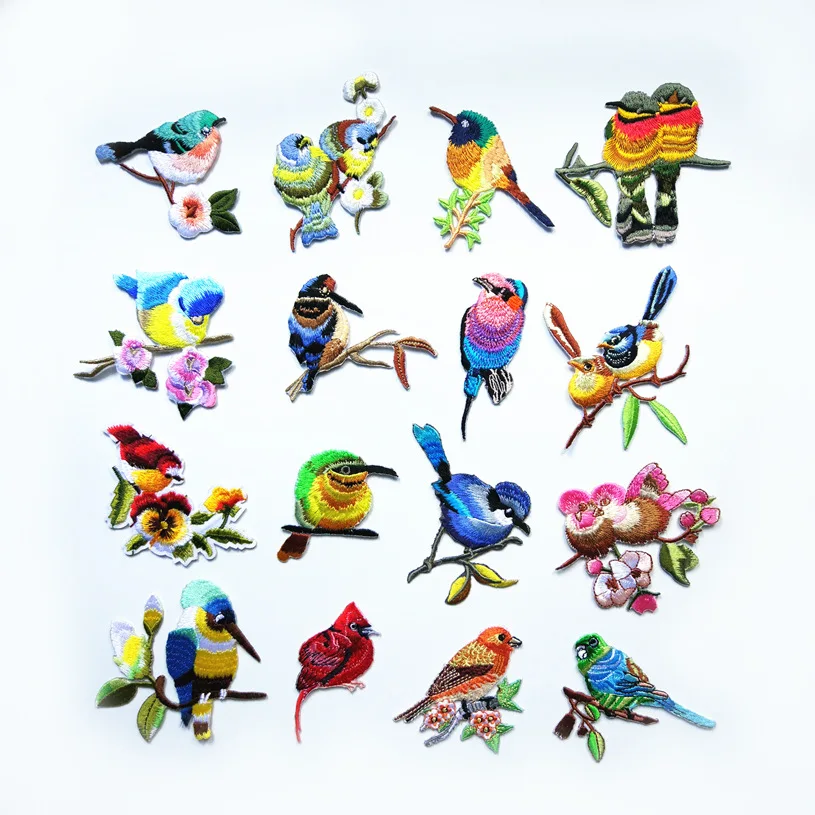 32 шт./компл. Ассорти птицы аппликация для вышивки утюг на нашивке значка наклейки
