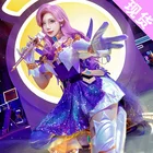 Игровой костюм LOL KDA Звездный глаз Серафин для косплея для снятия стресса костюм на Хэллоуин униформа наряд платья костюмы для женщин