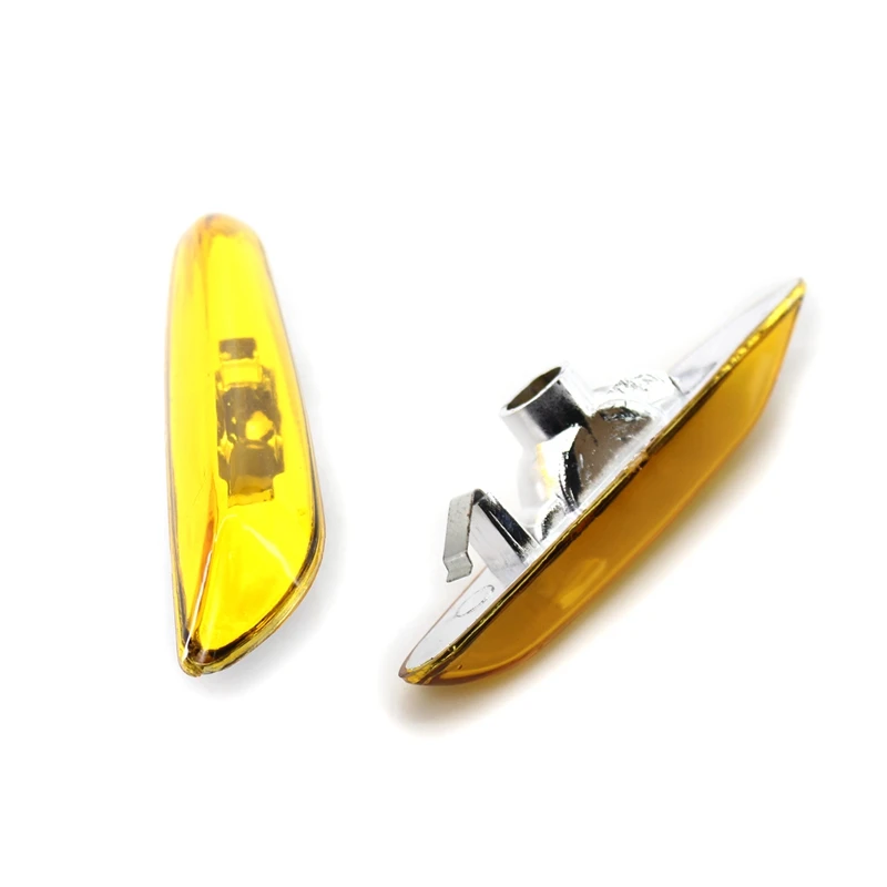 

NEW-2Pcs Turn Signal Side Marker Lamp Cover for -BMW E46 3 Series 325I 2002-2005 Amber 63137165915 63137165916