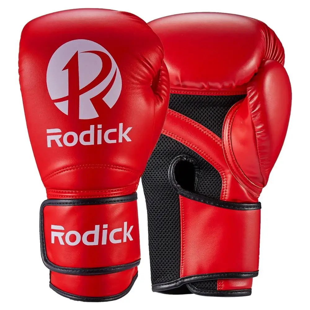

Красные боксерские перчатки Rodic 16 / 14 /12/10 Oz, боксерская груша для кикбоксинга, спарринговая тренировка для мужчин и женщин