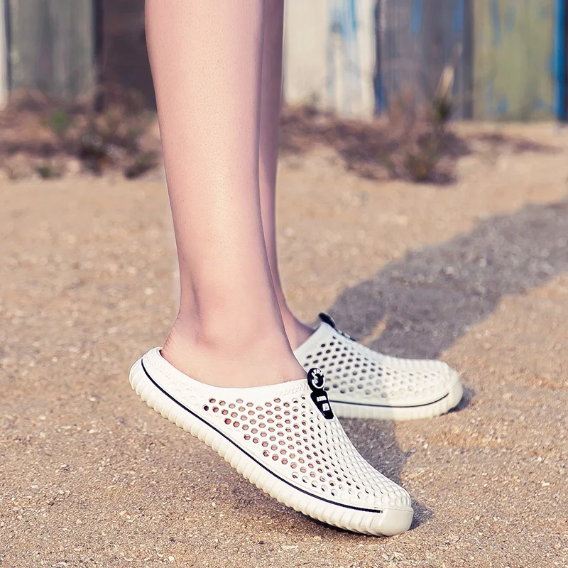 Мужские сетчатые шлепанцы дышащие сандалии пляжные тапочки для воды ажурные