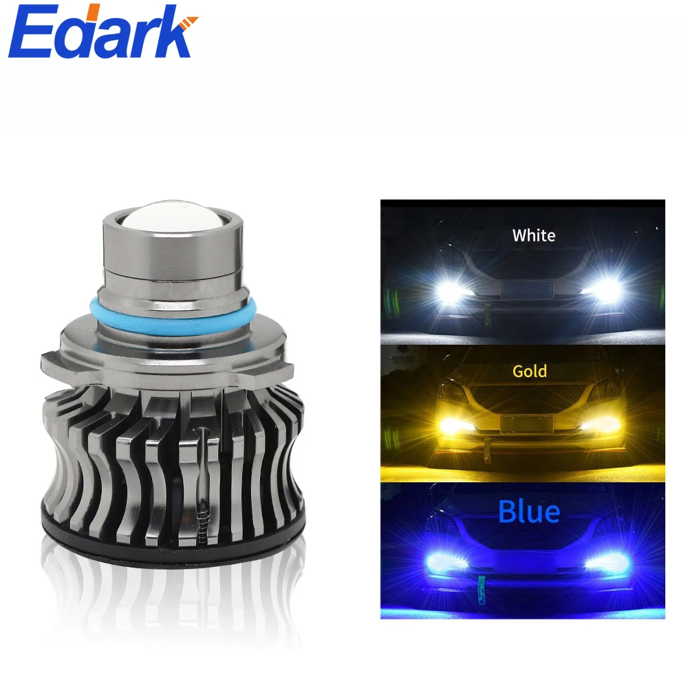 

Edark Car LED Headlight Bulb,H8 H9 H11 9005/HB3 9006/HB4 H7 Projector Lens Devil Fog Light 6000K White 3000K Yellow 8000K Blue