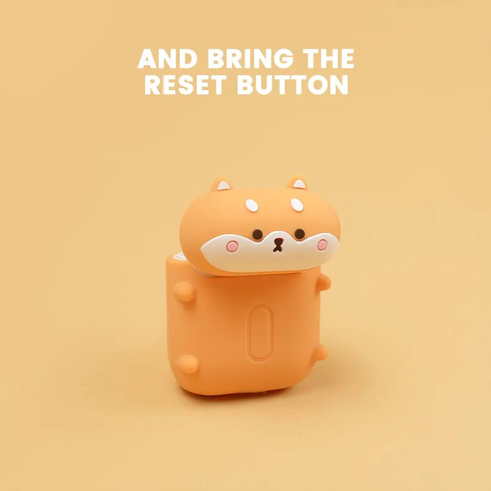 

Earphone Cover Wireless Silicone No Fading Strong Toughness Wear-resistant Protective Durable Papa Dog Type Cover