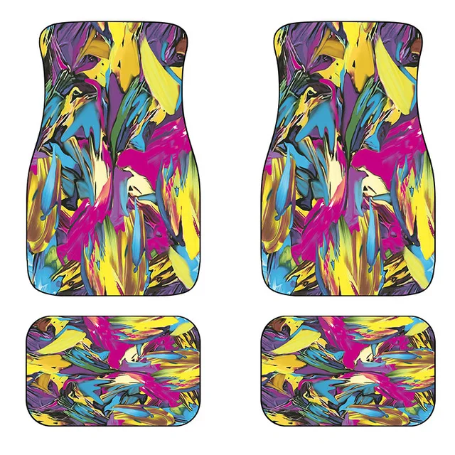 

Aimaao Радужный этнический напольный коврик в стиле бохо с принтом, прочный Противоскользящий защитный коврик для автомобиля для любой погоды