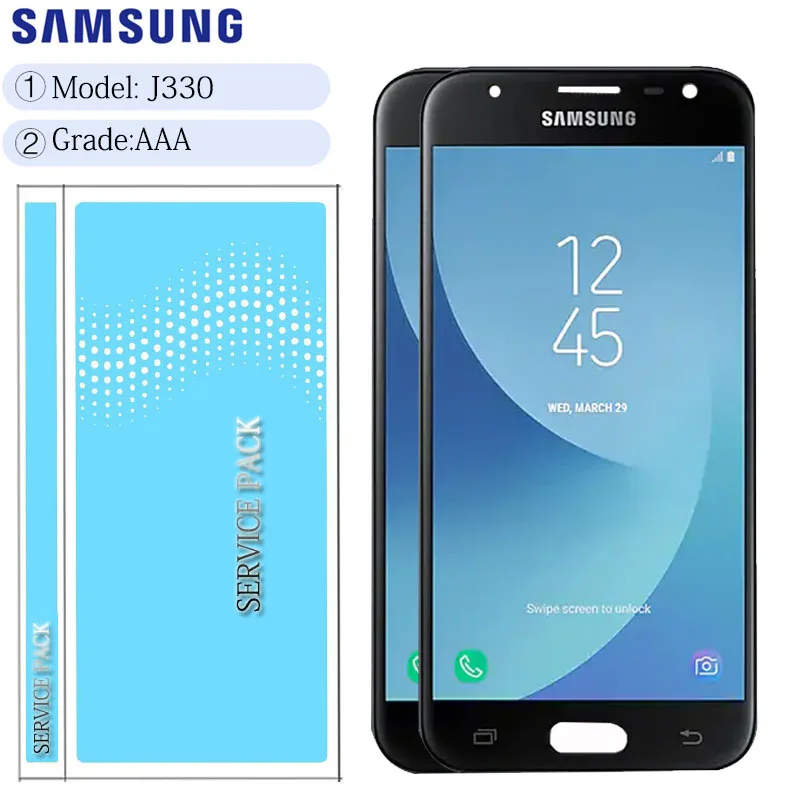 Оригинальная Замена для SAMSUNG Galaxy J3 2017 J330 J330F ЖК дисплей сенсорный экран дигитайзер