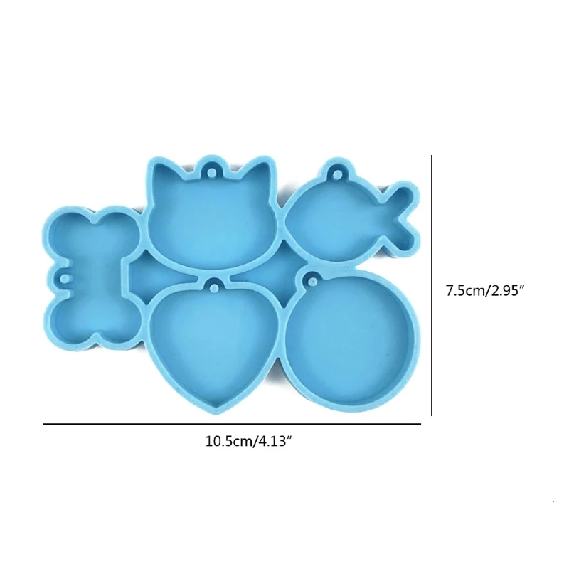 

Keychain Epoxy Resin Mold Pet Dogs Tag Silicone Mould DIY Crafts Jewelry Earrings Pendant Decorations Casting Tool