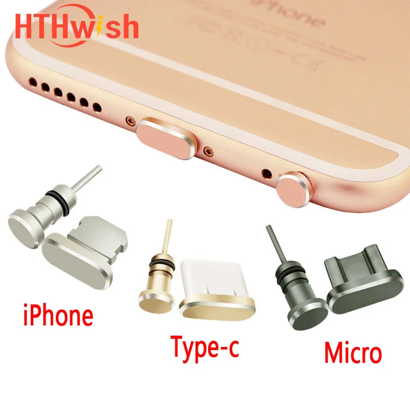 

Metal anti-dust charger base plug cap cover for iPhone X XR Max 8 7 6S Plus mobile phone accessories earphone dust cap card pin