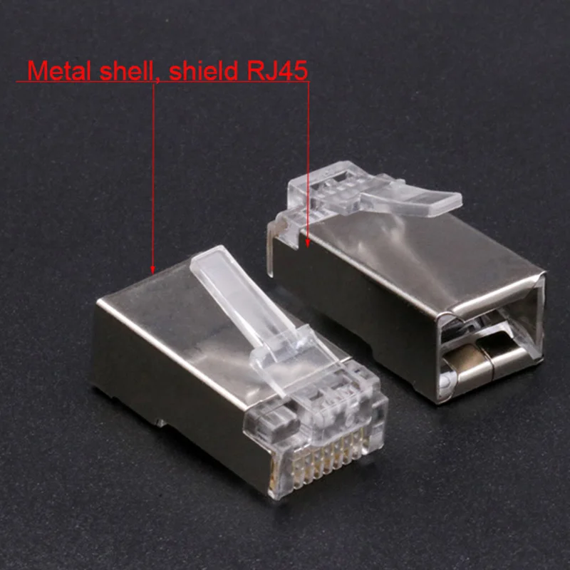 Сетевые кабели RJ45 Модульные Разъемы 8P8C CAT5 CAT5e CAT6 на выбор экранированные