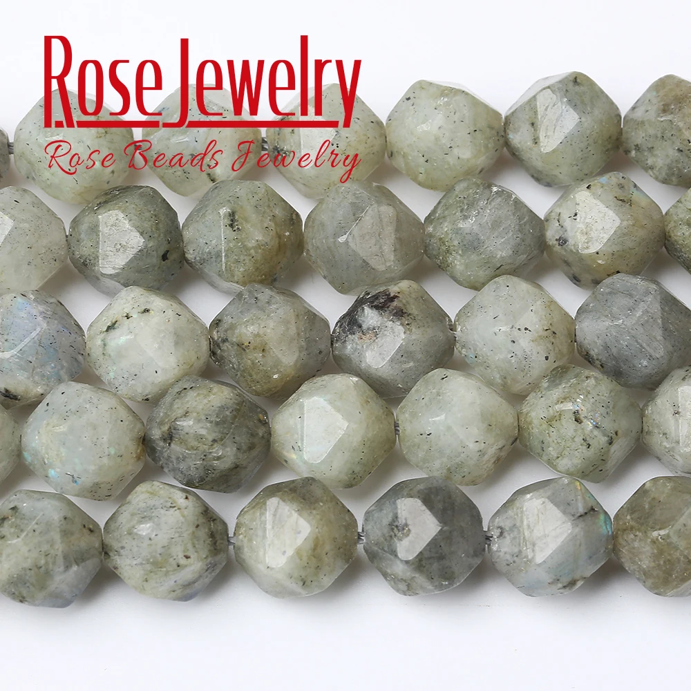 AAA + граненый природный серый Larvikite Лабрадорит бисер Гладкий незакрепленный