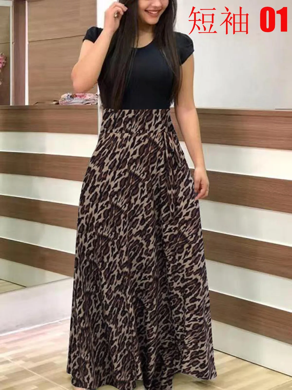 01 short YY88888 Весна-Осень, женское платье, Повседневная Туника с длинным рукавом и круглым вырезом, платья в стиле пэчворк, модное винтажное платье макси с принтом, Vestidos - Цвет: 01 short YY88888