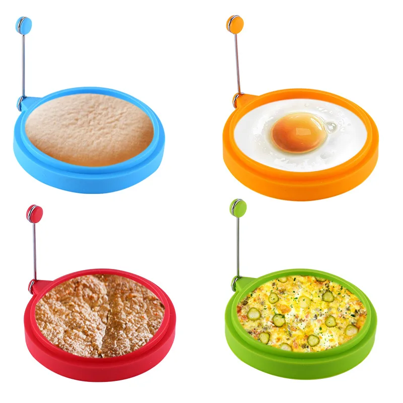 

21Pcs Silicone Fried Egg Pancake Ring Omelette Fried Egg Round Shaper Eggs Mould For Cooking Breakfast Frying Pan Oven Kitchen