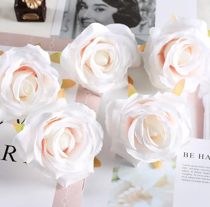 Искусственные цветы, розы, 25 шт./лот, настенная АРКА, сделай сам, свадебные цветы, шелковые цветы