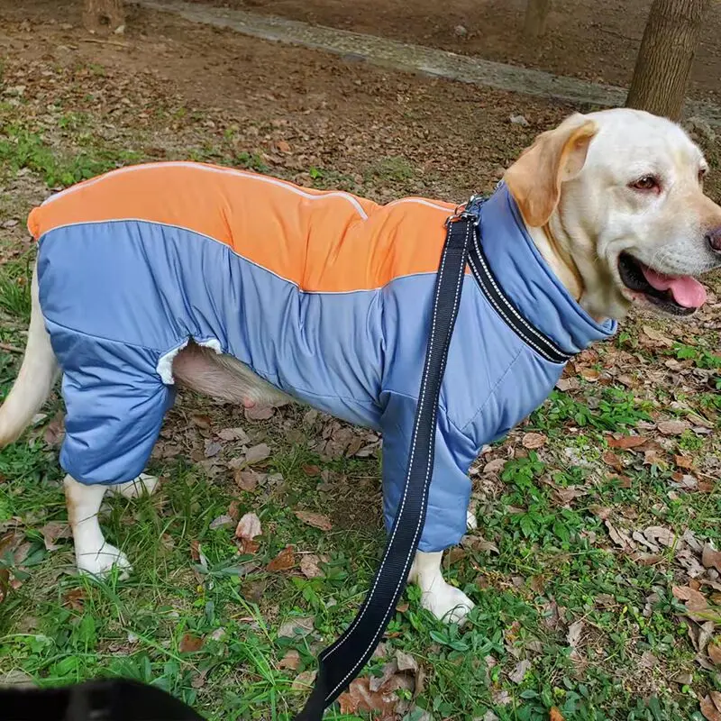 

Winter Clothes for Large Dogs Thick Fleece Waterproof Dog Jacket Warm Coat Reflective Pet Overalls for Bulldogs Labrador