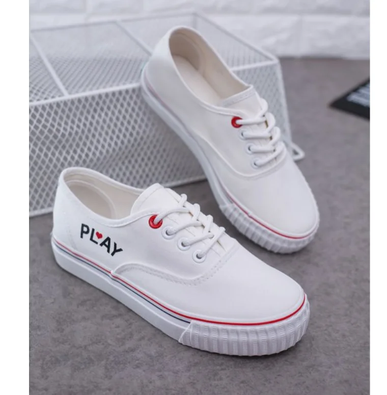 Кроссовки женские холщовые дышащие модные брендовые плоская подошва белые |