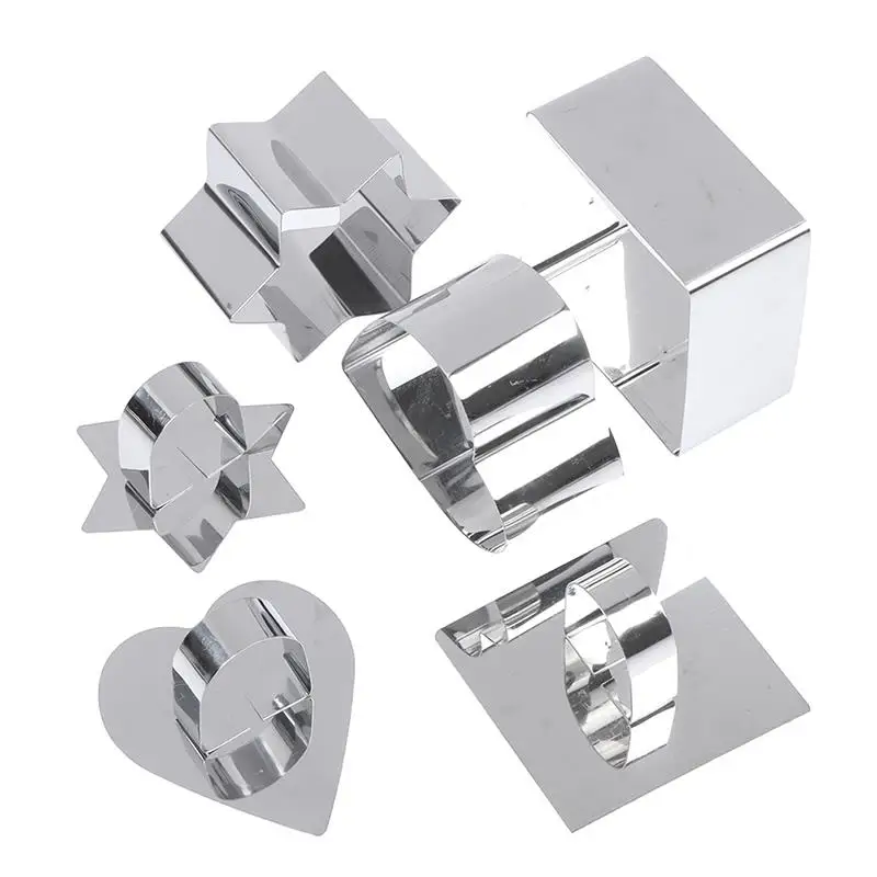 

Steel 3D Round Cake Molds For DIY Bakeware Cake Molds Cupcake Mold Salad Dessert Die Mousse Ring Cake Decorting Tools