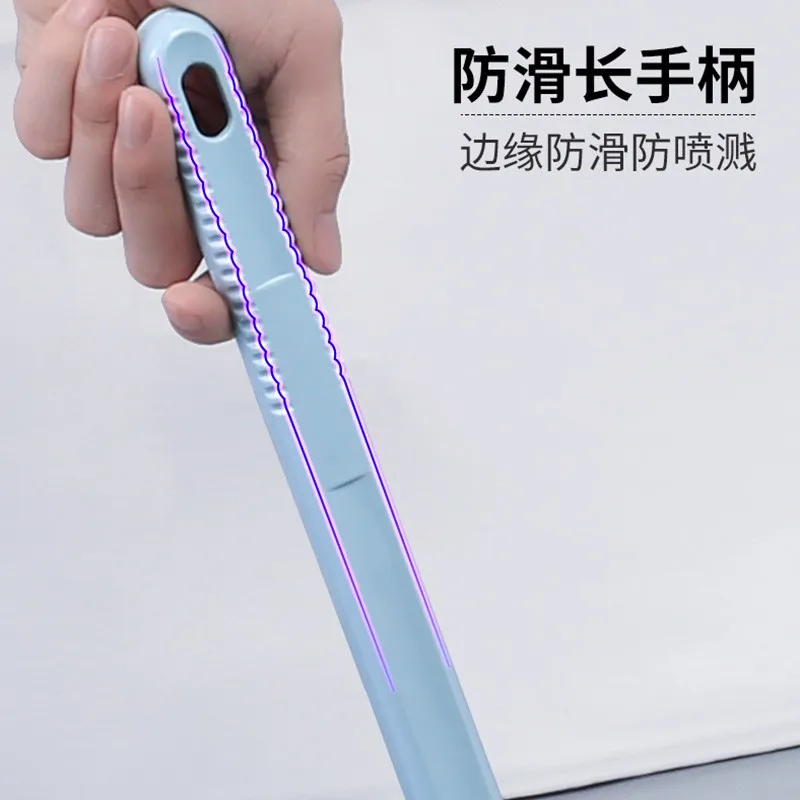 

Bathroom Toilet Brush Set Strong Bristles Good Grips Compact Long Brush Heavy Base