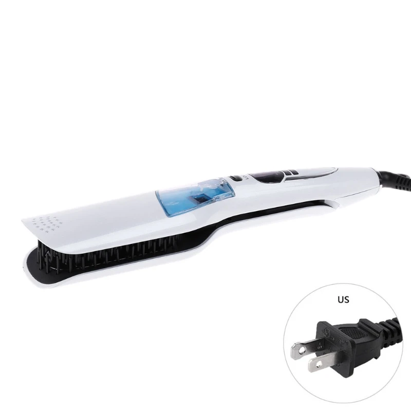 

Electric Professional Heated Ionic Vapor Steam Hair Straightener Comb Style Tool 896D